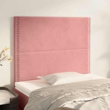 vidaXL Κεφαλάρια Κρεβατιού 2 τεμ. Ροζ 80x5x78/88cm Βελούδινο