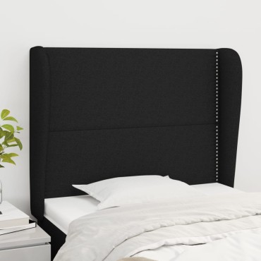 vidaXL Κεφαλάρι με Πτερύγια Μαύρο 103x23x118/128cm Υφασμάτινο 1 τεμ.