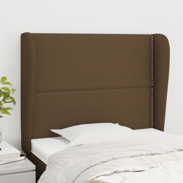 vidaXL Κεφαλάρι με Πτερύγια Σκούρο Καφέ 83x23x118/128cm Υφασμάτινο 1 τεμ.