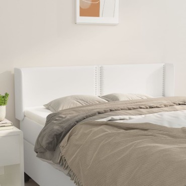vidaXL Κεφαλάρι με Πτερύγια Λευκό 147x16x78/88cm Συνθετικό Δέρμα 1 τεμ.