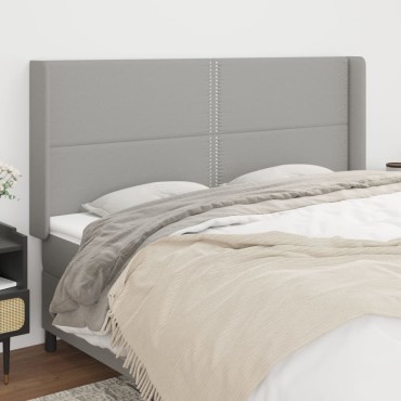 vidaXL Κεφαλάρι με Πτερύγια Ανοιχτό Γκρι 163x16x118/128cm Υφασμάτινο 1 τεμ.