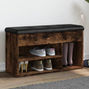 vidaXL Παπουτσοθήκη Καπνιστή Δρυς 82x32x45,5cm από Επεξεργασμένο Ξύλο 1 τεμ.