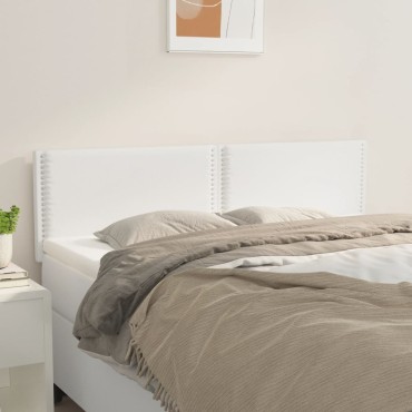 vidaXL Κεφαλάρια Κρεβατιού 2 τεμ. Λευκά 72x5x78/88cm Συνθετικό Δέρμα