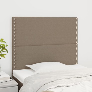 vidaXL Κεφαλάρια Κρεβατιού 2 τεμ. Taupe 80x5x78/88cm Υφασμάτινο