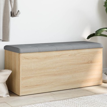 vidaXL Παγκάκι Αποθήκευσης Sonoma Δρυς 102x42x45cm Επεξ. Ξύλο 1 τεμ.