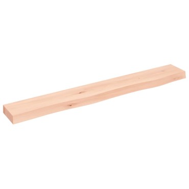 vidaXL Ράφι Τοίχου 80x10x4cm από Ακατέργαστο Μασίφ Ξύλο Δρυός 1 τεμ.