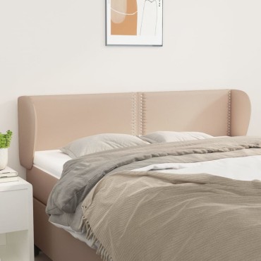 vidaXL Κεφαλάρι με Πτερύγια Καπουτσίνο 147x23x78/88cm Συνθετικό Δέρμα 1 τεμ.