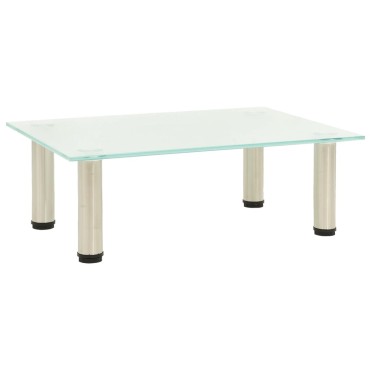 vidaXL Βάση Τηλεόρασης Αμμοβολισμένη 40x35x17cm από Ψημένο Γυαλί