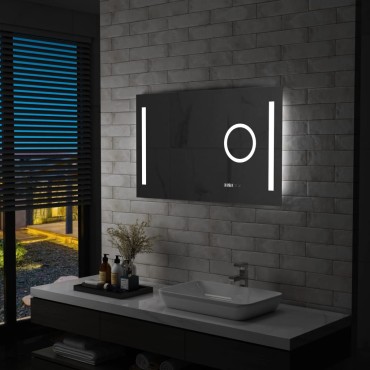 vidaXL Καθρέφτης Μπάνιου Τοίχου με LED/Αισθητήρα Κίνησης 100 x 60 εκ.