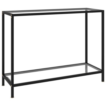 vidaXL Τραπέζι Κονσόλα Διαφανές 100x35x75cm από Ψημένο Γυαλί 1 τεμ.