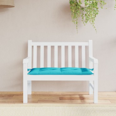 vidaXL Μαξιλάρι Πάγκου Κήπου Τιρκουάζ 110x50x7cm Υφασμάτινο