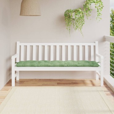 vidaXL Μαξιλάρι Πάγκου Κήπου Σχέδιο Φύλλων 180x50x7cm Ύφασμα Oxford