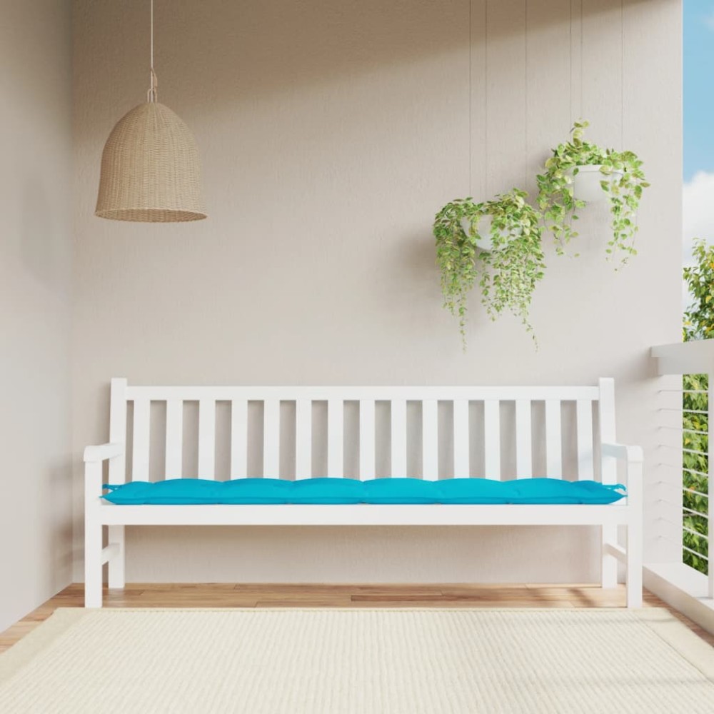 vidaXL Μαξιλάρι Πάγκου Κήπου Τιρκουάζ 200x50x7cm Υφασμάτινο