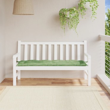 vidaXL Μαξιλάρι Πάγκου Κήπου Σχέδιο Φύλλων 150x50x7cm Ύφασμα Oxford