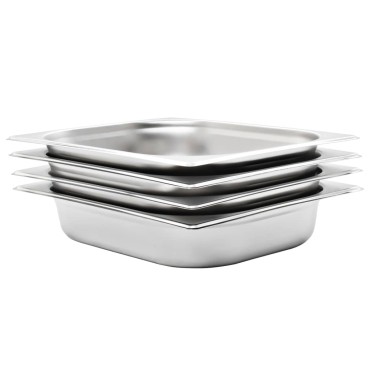 vidaXL Λεκάνες Gastronorm 4 τεμ. GN 1/2 65 χιλ. από Ανοξείδωτο Ατσάλι