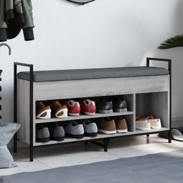 vidaXL Παπουτσοθήκη Γκρι Sonoma 105,5x32x57,5cm Επεξεργασμένο Ξύλο 1 τεμ.