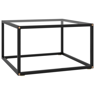vidaXL Τραπεζάκι Σαλονιού Μαύρο 60x60x35cm με Ψημένο Γυαλί 1 τεμ.