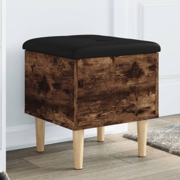 vidaXL Παγκάκι Αποθήκευσης Καπνιστή Δρυς 42x42x46cm Επεξεργ. Ξύλο 1 τεμ.
