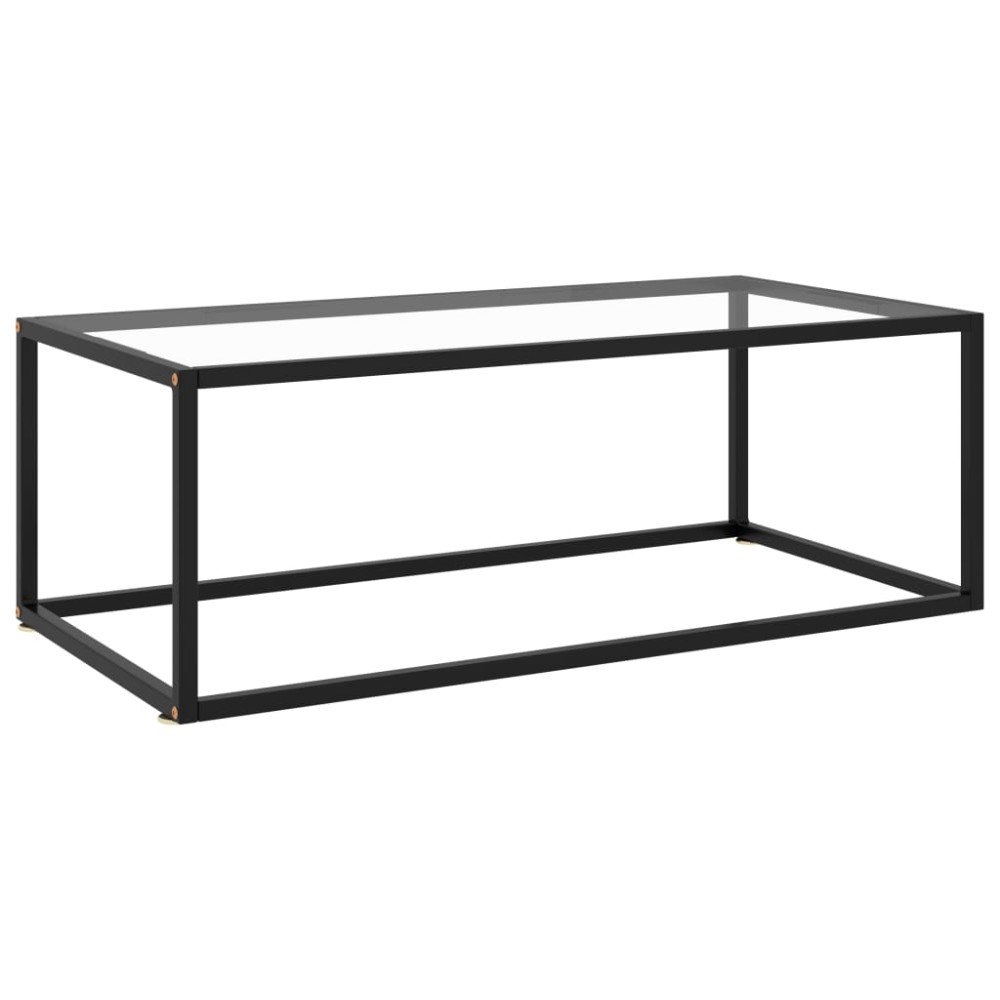 vidaXL Τραπεζάκι Σαλονιού Μαύρο 100x50x35cm με Ψημένο Γυαλί 1 τεμ.