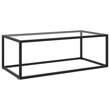vidaXL Τραπεζάκι Σαλονιού Μαύρο 100x50x35cm με Ψημένο Γυαλί 1 τεμ.