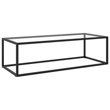 vidaXL Τραπεζάκι Σαλονιού Μαύρο 120x50x35cm με Ψημένο Γυαλί 1 τεμ.