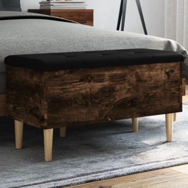 vidaXL Παγκάκι Αποθήκευσης Καπνιστή Δρυς 82x42x46cm από Επεξ. Ξύλο 1 τεμ.