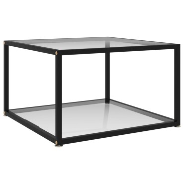vidaXL Τραπεζάκι Σαλονιού Διαφανές 60x60x35cm από Ψημένο Γυαλί 1 τεμ.