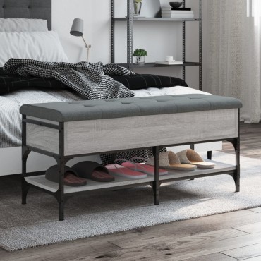 vidaXL Παπουτσοθήκη Γκρι Sonoma 102x42x45cm από Επεξεργασμένο Ξύλο 1 τεμ.