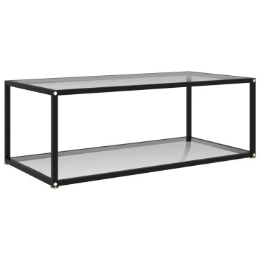 vidaXL Τραπεζάκι Σαλονιού Διαφανές 100x50x35cm από Ψημένο Γυαλί 1 τεμ.