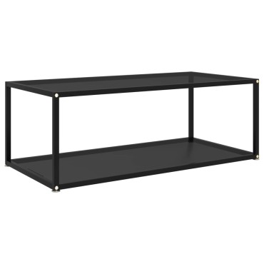 vidaXL Τραπεζάκι Σαλονιού Μαύρο 100x50x35cm από Ψημένο Γυαλί 1 τεμ.