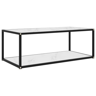 vidaXL Τραπεζάκι Σαλονιού Λευκό 100x50x35cm από Ψημένο Γυαλί 1 τεμ.
