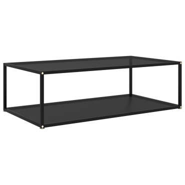 vidaXL Τραπεζάκι Σαλονιού Μαύρο 120x60x35cm από Ψημένο Γυαλί 1 τεμ.