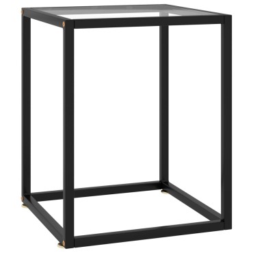 vidaXL Τραπεζάκι Σαλονιού Μαύρο 40x40x50cm με Ψημένο Γυαλί 1 τεμ.