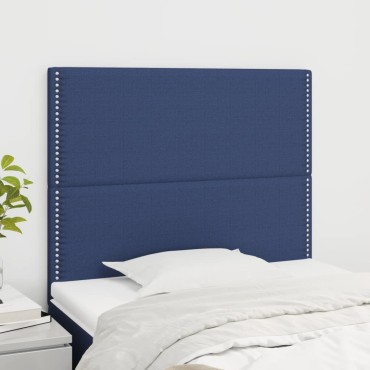 vidaXL Κεφαλάρια Κρεβατιού 2 τεμ. Μπλε 80x5x78/88cm Υφασμάτινο