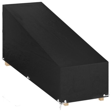 vidaXL Κάλυμμα Ξαπλώστρας με 12 Κρίκους 205x75x40/70cm Πολυαιθυλένιο 1 τεμ.