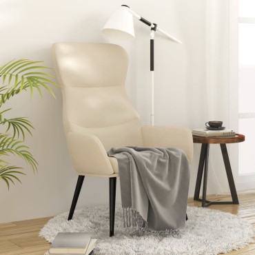 vidaXL Πολυθρόνα Relax Κρεμ Υφασμάτινη 70x77x94cm 1 τεμ.
