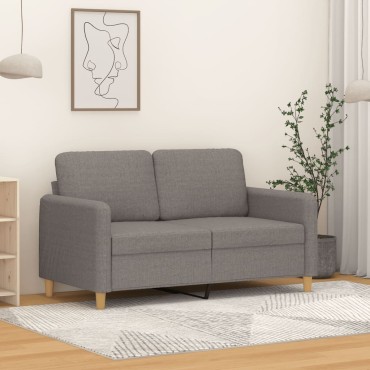 vidaXL Καναπές Διθέσιος Taupe Υφασμάτινος 138x77x80cm 1 τεμ.