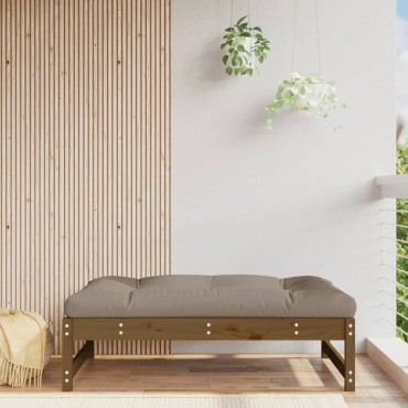 vidaXL Υποπόδιο Κήπου Μελί 120x80cm από Μασίφ Ξύλο Πεύκου 1 τεμ. Γωνιακός
