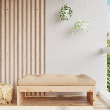 vidaXL Υποπόδιο Κήπου 120x80cm από Μασίφ Ξύλο Πεύκου 1 τεμ. Γωνιακός