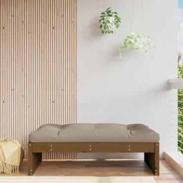 vidaXL Υποπόδιο Κήπου Μελί 120x80cm από Μασίφ Ξύλο Πεύκου 1 τεμ. Γωνιακός