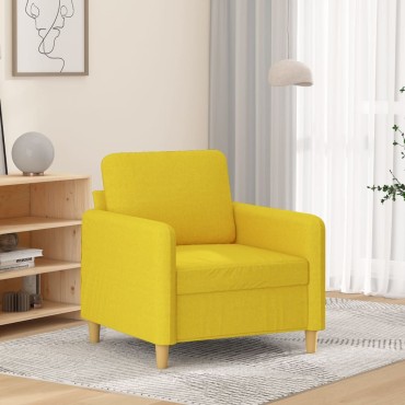 vidaXL Πολυθρόνα Ανοιχτό Κίτρινη Υφασμάτινη 78x77x80cm 1 τεμ. Γωνιακός