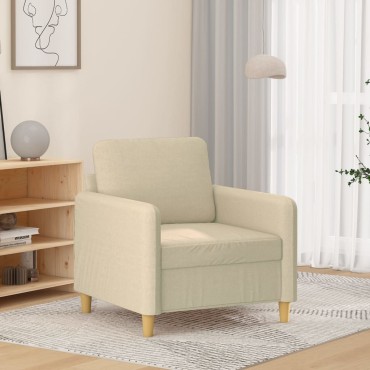 vidaXL Πολυθρόνα Κρεμ Υφασμάτινη 78x77x80cm 1 τεμ. Γωνιακός