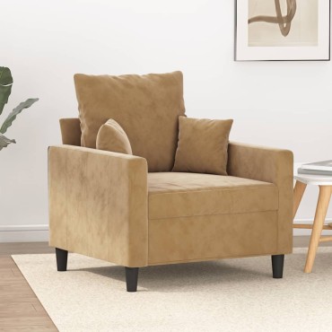 vidaXL Πολυθρόνα Καφέ Βελούδινη 78x77x80cm 1 τεμ. Γωνιακός