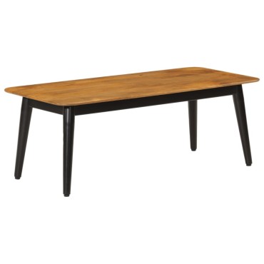 vidaXL Τραπεζάκι Σαλονιού 110x50x40cm Μασίφ Ξύλο Μάνγκο & Σίδερο 1 τεμ.