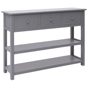 vidaXL Ντουλάπι Γκρι 108x30x76cm από Μασίφ Ξύλο Παυλώνιας 1 τεμ.