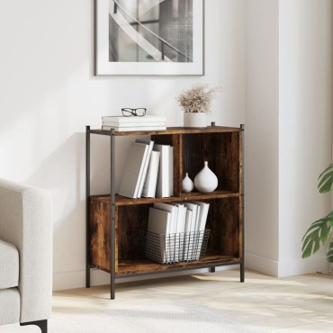 vidaXL Βιβλιοθήκη Καπνιστή Δρυς 72x28x77,5cm από Επεξεργασμένο Ξύλο 1 τεμ.
