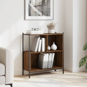 vidaXL Βιβλιοθήκη Καφέ Δρυς 72x28x77,5cm από Επεξεργασμένο Ξύλο 1 τεμ.