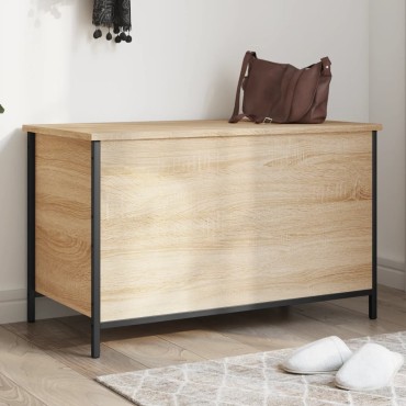 vidaXL Παγκάκι Αποθήκευσης Sonoma Δρυς 80x42,5x50cm Επεξεργασμένο Ξύλο 1 τεμ.