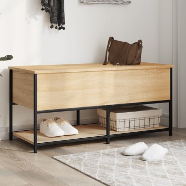 vidaXL Παγκάκι Αποθήκευσης Sonoma Δρυς 100x42,5x47cm Επεξεργ. Ξύλο 1 τεμ.