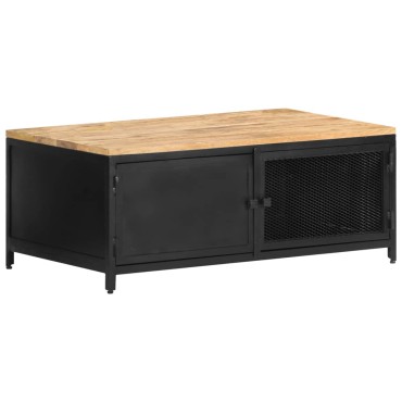vidaXL Τραπεζάκι Σαλονιού 90x50x37cm Μασίφ Ακατέργαστο Ξύλο Μάνγκο 1 τεμ.